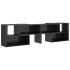 Mueble de TV madera contrachapada gris brillante 149x30x52