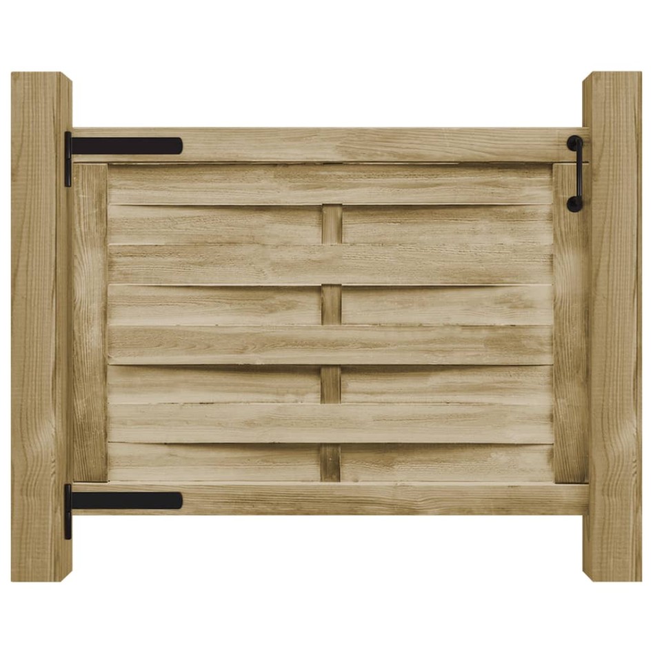 Puerta de jardín madera de pino impregnada verde 100x75