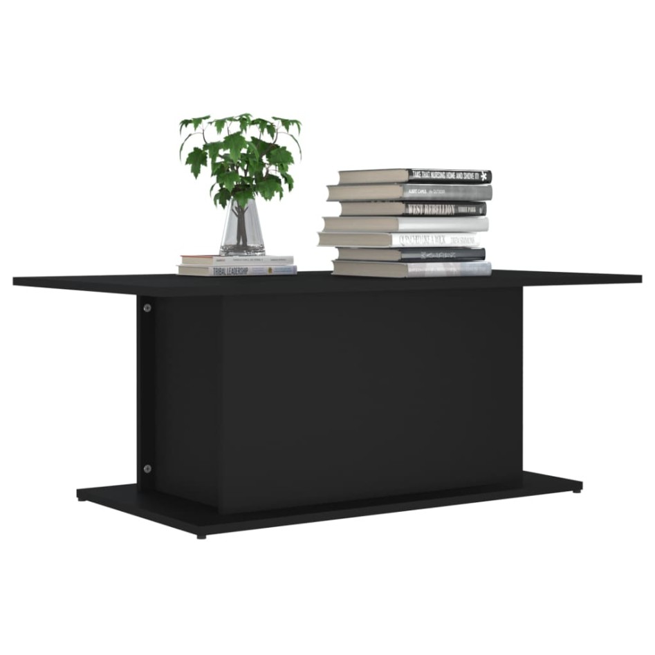 Mesa de centro madera contrachapada negro 102x55,5x40