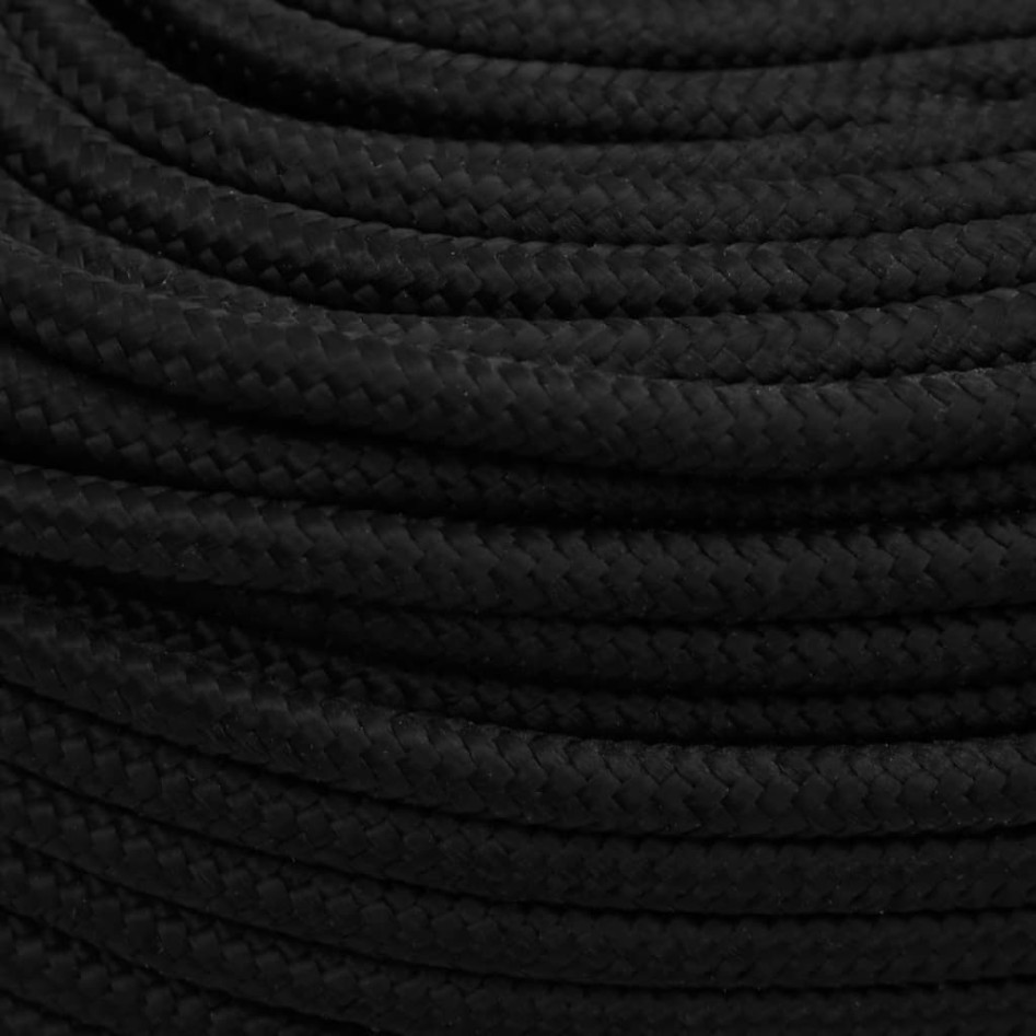 Cuerda de trabajo poliéster negro 10 mm 50
