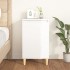 Mesita de noche madera contrachapada blanco brillo 40x35x70