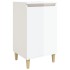 Mesita de noche madera contrachapada blanco brillo 40x35x70