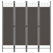 Biombo divisor de 4 paneles gris antracita 160x180 cm