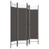 Biombo divisor de 4 paneles gris antracita 160x180