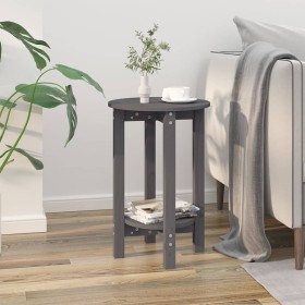 Mesa de centro de madera maciza de pino gris Ø40x60