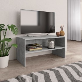 Mueble de TV madera contrachapada gris hormigón 80x40x40