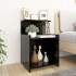 Mesita de noche madera contrachapada negro 40x35x60