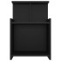 Mesita de noche madera contrachapada negro 40x35x60