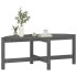 Mesa de centro de madera maciza de pino gris 118x63x45
