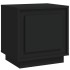 Mesita de noche madera contrachapada negro 44x35x45