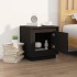Mesita de noche madera contrachapada negro 44x35x45