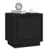 Mesita de noche madera contrachapada negro 44x35x45
