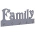 Perchero de pared FAMILY gris 74x29,5