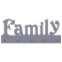 Perchero de pared FAMILY gris 74x29,5