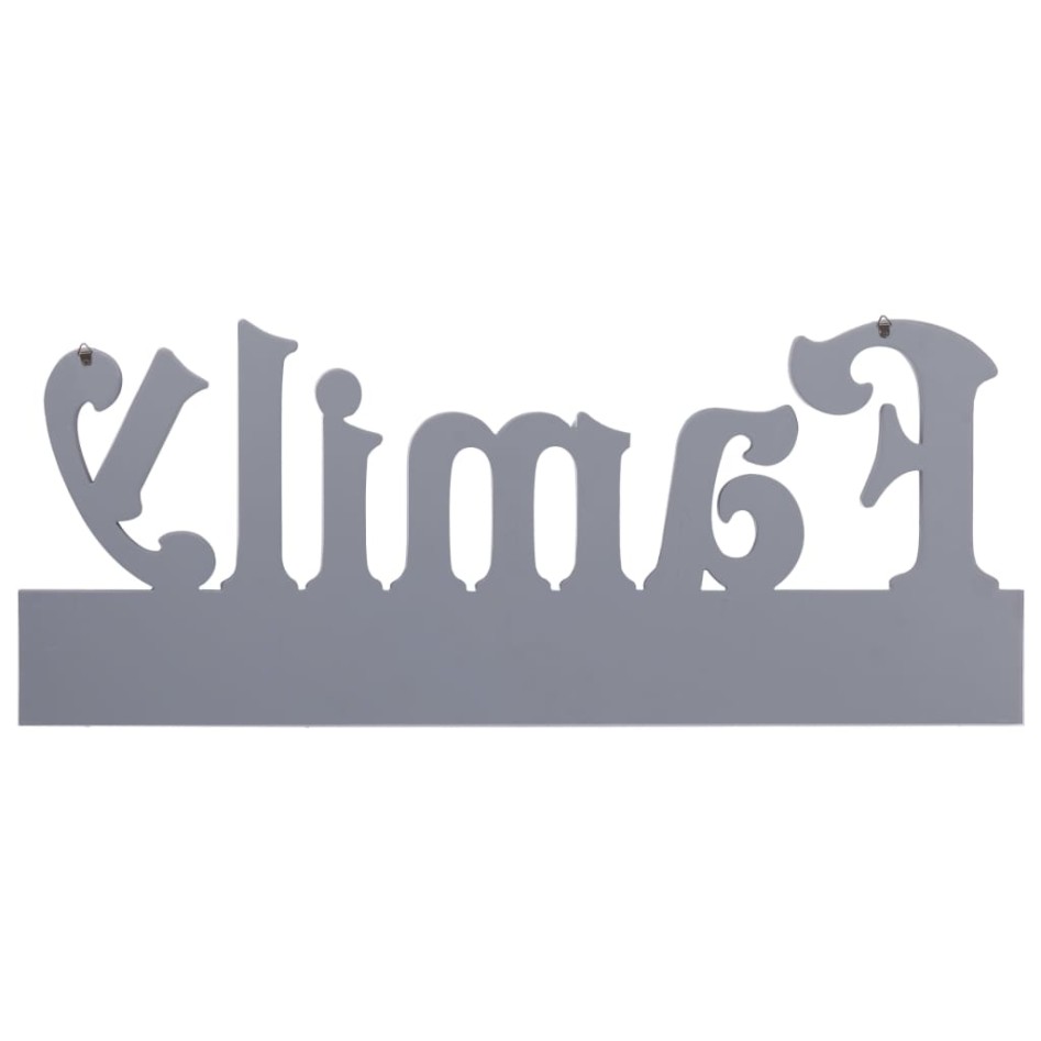 Perchero de pared FAMILY gris 74x29,5