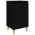 Mesita de noche madera contrachapada negro 40x35x70