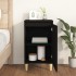 Mesita de noche madera contrachapada negro 40x35x70