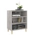 Aparador de madera contrachapada gris hormigón 57x35x70