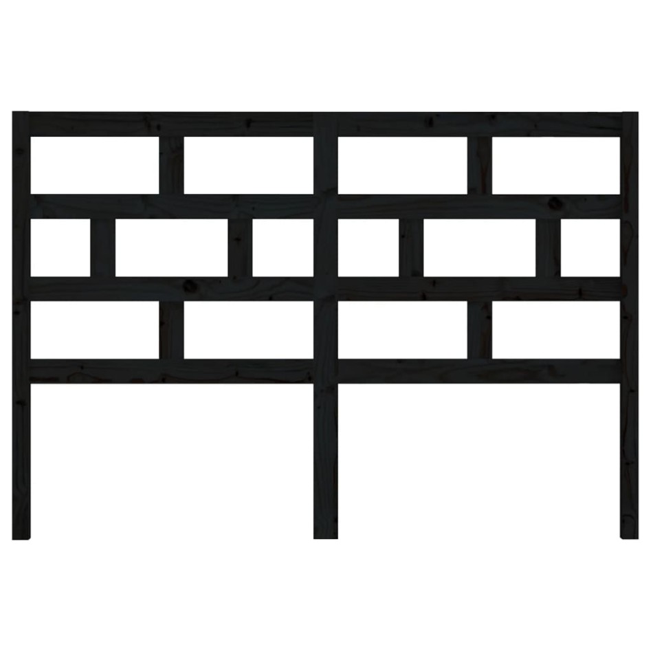 Cabecero de cama madera maciza de pino negro 141x4x100