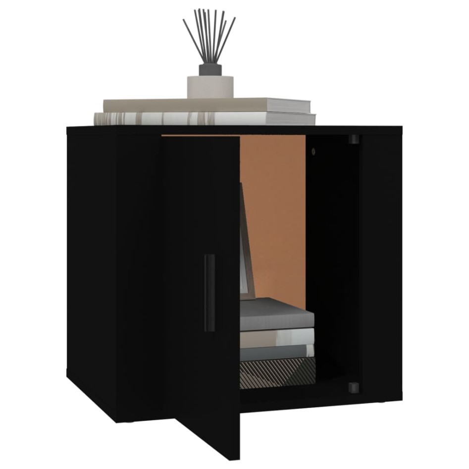 Mesita de noche color negro 50x39x47