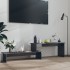 Mueble para TV madera contrachapada gris brillante 180x30x43
