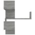 Estanterías de esquina de pared 2 uds gris Sonoma 40x40x50