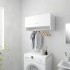 Armario de madera contrachapada blanco brillante 70x32,5x35