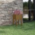 Jardinera de madera maciza de pino marrón miel 40x40x70