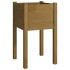 Jardinera de madera maciza de pino marrón miel 40x40x70