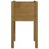 Jardinera de madera maciza de pino marrón miel 40x40x70