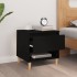 Mesita de noche madera contrachapada negro 50x46x50