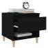 Mesita de noche madera contrachapada negro 50x46x50