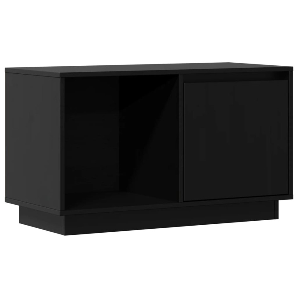 Mueble de TV de madera maciza de pino negro 74x35x44