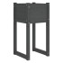 Jardinera de madera maciza de pino gris 40x40x81