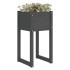 Jardinera de madera maciza de pino gris 40x40x81