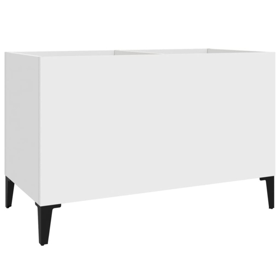 Mueble para discos madera contrachapada blanco 74,5x38x48