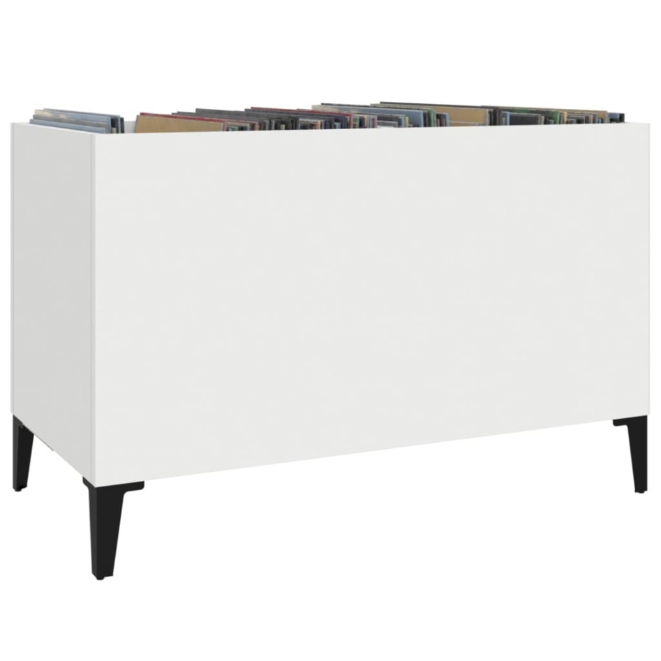 Mueble para discos madera contrachapada blanco 74,5x38x48