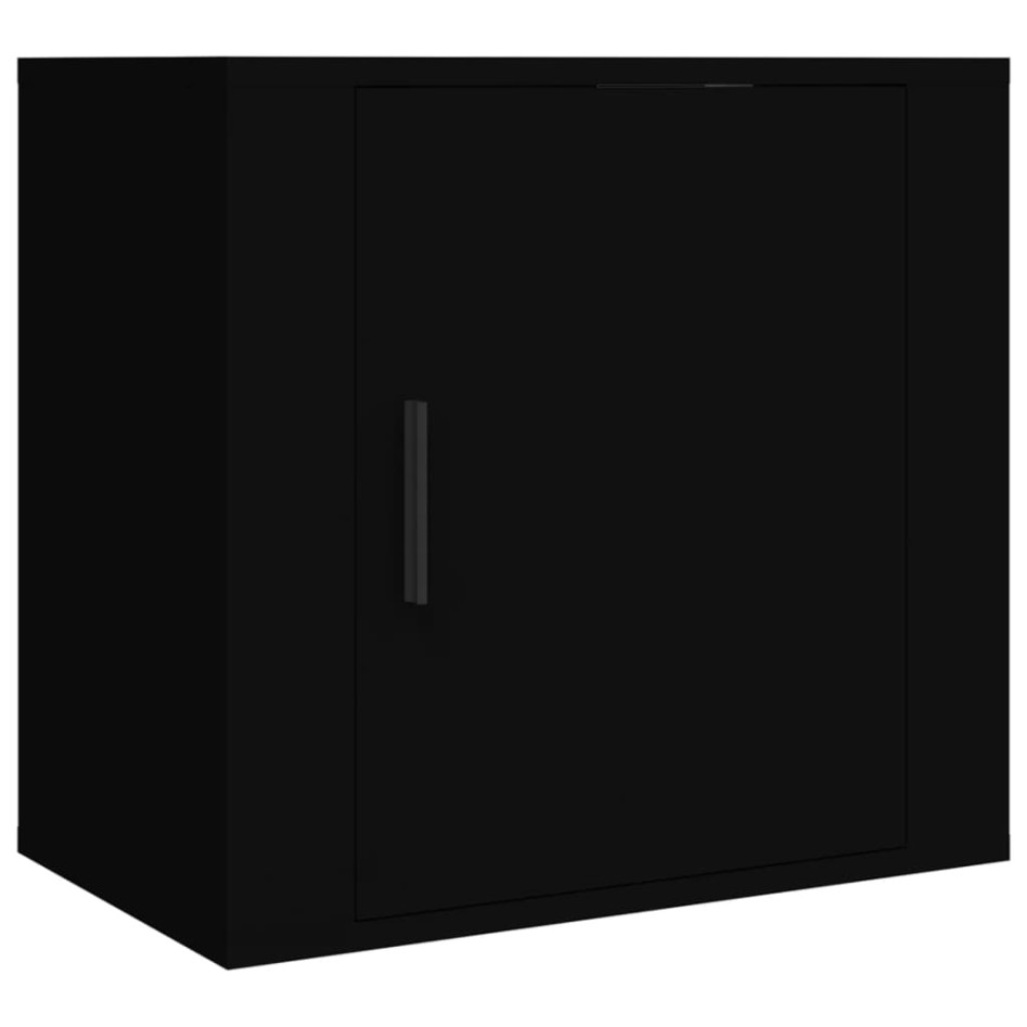 Mesita de noche de pared negro 50x30x47