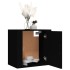 Mesita de noche de pared negro 50x30x47
