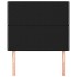 Cabeceros 2 unidades de tela negro 90x5x78/88