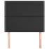 Cabeceros 2 unidades de cuero sintético negro 90x5x78/88