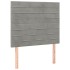 Cabeceros 2 unidades de terciopelo gris claro 90x5x78/88