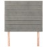 Cabeceros 2 unidades de terciopelo gris claro 90x5x78/88
