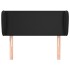 Cabecero de cuero sintético negro 83x23x78/88