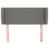 Cabecero de tela gris oscuro 103x23x78/88
