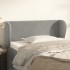 Cabecero de terciopelo gris claro 93x23x78/88