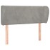 Cabecero de terciopelo gris claro 93x23x78/88