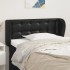 Cabecero de cuero sintético negro 93x23x78/88