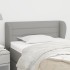 Cabecero de tela gris claro 103x23x78/88