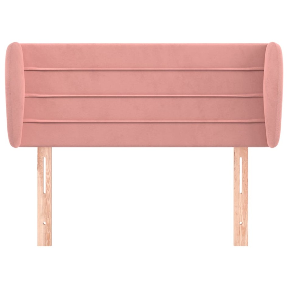 Cabecero de terciopelo rosa 83x23x78/88